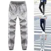 Men Women Elastic Waist Sports Trousers Home Slim Daily Loose Fitness Office 3 Striped Long Pants Soft Shopping Casual Y0811