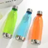 750 ml BPA Gratis Plastic Herbruikbare Cola Vorm Waterfles voor Sport Camping Travel Solid Color Flessen