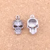 43st Antik Silver Bronze Plated Skelett Head Skull Charms Pendant DIY Halsband Armband Bangle Fynd 21 * 13mm