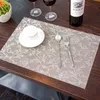 4pcs / Set Set de table Mode PVC Square Table à manger Napperons Coasters Table imperméable Nappe Pad Slip-Resistant Pad 210706
