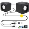 4W USB 2.0 Mini Portable Speakers Computer Soundbox with 3.5mm Stereo Jack and USB Powered for PC Laptop Smartphone