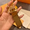 Simple Classic Yellow Brown PU Leather Key Rings Keychain Accessories Fashion Chain Keychains Buckle for Men Women with Retail Box223g