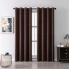 Modern Blackout Curtain for Living Room Bedroom Curtain for Window Treatment Drapes Solid Blackout Curtain Finished Blinds 210913