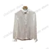 21SS Designer lente zomer Casual Shirts mode lederen shirt letters Tee Gladde stof mannen vrouwen katoen wit zwart