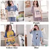 Pyjama's vrouwen katoen cartoon pyjama set korte mouw nachtkleding vrouwen nachtkleding schattige casual homewear vrouwelijke pyjama slaapspak 210831