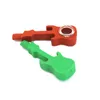 Silicone Guitar Smoking Pipe unbreakable tobacco Hand Pipes Smoke Accessories Portable With Glass Bowl WLL485