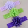 16 couleurs nouveaux enfants dentelle noeud papillon Bandanas fille bébé dentelle élastique bandeaux cheveux accessoires gratuit