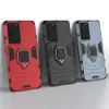 Ringhållare Kickstand Cover Case Armor Robust Dual Layer för Samsung Galaxy Note 20 Plus S21 Plus S21 Ultra A02S EU 50st / Lot