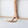 Haczyki Coat Natural Handmade Rattan Wall Hook Hanger 220311