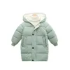 Winter Meisjes Down Jassen 3-10 Jaar Old Herfst Mode Jongens Warm Jas Kinderen Hooded Bovenkleding Kinderen Jassen 211204