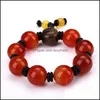 Bracelets perles, brins rouges yu perle bracelet mâle Bouddha perles de pierre naturelle bijoux puissance chakra nce beadslgbt à la main