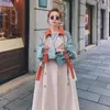 Chique dames kleur matching windbreaker voorjaar herfst Koreaans losse lange overjas plus size Britse trench jas met riem 2188 d3bq