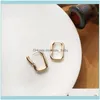 Juveliselling French Gold Chic O Shaped Hoop örhängen Kvinnor Chunky Hoops Geometrical Brass Minimalist Hie Drop Delivery 2021 Kbecy