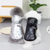 Moda Inverno Abbigliamento per cani Cappotto per cani Impermeabile Abbigliamento per animali Antivento Cucciolo Tuta da neve Caldo pile imbottito Inverni Abbigliamento per animali domestici per cagnolino nero L A73