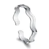 Bangle Mode Frosted Curve Armband Armbanden Water Rimpel Armbanden Verzilverd Voor Vrouwen Sieraden CF12