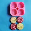 Craft Tools Latest Unique Candles Silicone Mold With Symbols Round Chakras Soap Diy Candle Making Molds271A