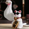 VILEAD Creative Muscle Arm Lucky Cat Figurines Home Decoration Accessories Interior Feng Shui Animal Crafts Office Room Shop 210811