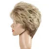 Breve Bobo Parrucca Sintetica Bionda Riccia Parrucche Simulazione Parrucche Dei Capelli Umani perruques de cheveux humains WIG-338