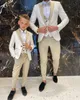 Floral Pattern Boy Formal Wear Suits Dinner Tuxedos Little Boys Groomsmen Kids For Wedding Party Prom Suit (Jacket+Vest+Pant)