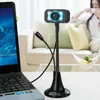 Webcams HD Webcam Caméra USB Enseignement vidéo intégré en direct avec microphone Périphériques informatiques