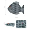 Bol en Silicone en forme de poisson tapis à lécher pour chien bol d'alimentation lente pour petits chiens moyens chiot chat distributeur de friandises fournitures pour animaux de compagnie