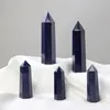 Raw Ore Blue Gold Sandstone Quartz Pillar Arts Ornaments Energy Stone Wand Healing Gemstone Tower Natural Crystal Point