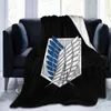 Одеяла атаку на Titan Ultra-Soft Micro Flece Одеяло бросить 3D печатать Домашний декор для дивана 40in50in