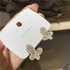 Stud Gorgeou Luksusowe pełne perły słodkowodne półszlachetne kamienie Rhinestone Butterfly Kolczyki dla kobiet biżuteria