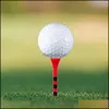 Sport utomhus 100pcsbag bambu golf tees wit rött med svart rand märke skala 70mm 8m golf aesories 2 size colorfl ball tee8224409