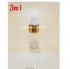 3ml Clear Glass Dropper Flaskor Tom Essential Oljeflaska Mini Små flaskor Flytande Raffillerbar Förpackningsbehållare 100pc / Lot