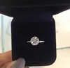 Har stämpel 925 sterling silver klo 1-3 karat diamantringar moissanite kvinnor gifta förlovning bröllopsset smycken present med ask