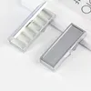 100 pièces boîte à pilules argent blanc Rectangle métal pilule conteneur DH2051