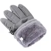 Inverno Mantenha homens quentes que conduzem luvas acolchoadas de tela de toque à prova de frio com punhos elásticos