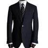 Мужские костюмы Blazers (куртка + брюки) Мода бизнес черный 2-х кусок жених Tuexdos для свадьбы формальный выпускной костюм вечеринка вечеринка вечеринка Blazer Custom