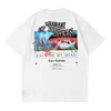 2022 Män Hip Hop Streetwear Letter Ufo Skriv ut T-shirt Harajuku Bomull Lös T-shirt Vår sommar T-shirt Kortärmad Toppar Tees G1217
