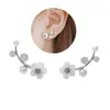 Stud 1Pair Korean Women Earrings Trendy Faux Pearl Twig Ear Studs Golden Color Silver For Girls Fashion Jewelry