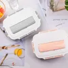 3 raster / 4 raster Bento Box 304 roestvrijstalen lunchbox rijstdozen met eetstokjes lepel voor student draagbare voedselcontainers DHJ66 4PCS