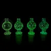 Smoke 25mmOD New Luminous Glass Bubble Carb Cap Four Styles Caps Heady Smoking Accessories For Beveled Edge Quartz Banger Nails Dab Rigs