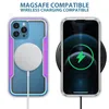 Прочный алюминиевый сплав радужные случаи для iPhone 13 Mini 12 11 Pro Max 8 7 6 SE SAMSUNG S21 PLUS S20 Ультра-военный падкий чехол для телефона