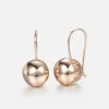 3 paia/set sfera ritagliata per donna ragazza 585 orecchini eleganti in oro rosa set regalo di gioielli da sposa per feste GEM01