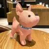 Diseñador de dibujos animados animal pequeño perro creativo llavero accesorios pu conjunto de cuero barrena carta patrón coche llavero joyería regalos ac312v