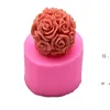 Bougies faites à la main DIY Silicone Moule 3D Rose Ball Aromathérapie Cire Gypse Moule Forme Bougies Faisant des Fournitures EWD6417