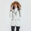Tiger Force Winter Jacket för kvinnor Parka Kvinnors Varm Tjockad Coat med Raccoon Fur Collar Kvinna Snowjacket Padded 211008