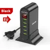 5V 4A Digital Display 5 USB-adapter Travel Chargers Mobiltelefoner Laddare Station US EU UK Plug för Xiaomi Huawei vivo