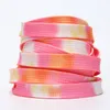 Tie Dye Shoelaces Canvas Shoes Rope White Grey Blue Mint Green Rust Pink Colorful Laces Length 100-180 Cm GAI