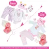 55cm Reborn Bebe Doll Meisje Pasgeboren Speelgoed Voor Meisjes Verjaardag Geschenken Leuke Babypoppen Alive Siliconen Vinyl Roze Outfit met Toy Bear Q0910