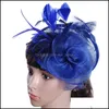 Festive Supplies Home & Gardenexclusive Lady Hat Cambric/Ostrich Hair High-End Hats For Wedding Halloween Party With Drop Delivery 2021 Nd8Q