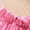 Summer Casual 2 3 4 5 6 7 8 9 10 Years High Waist Cute Solid Candy Color Cotton Denim Shorts For Kids Baby Girl 210529