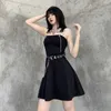 Traf sommar sexig klänning Kvinnor Y2K Gothic Kläder Vintage Harajuku Flickor Party Dresses Punk Vestidos Toppies 21104 210712