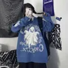 Maglioni da donna Dark Harajuku Style Ghost Lettera Jacquard Ispessimento Coppia Allentato maglione maglia maglia maglia maglione tuta sportiva Casual abbigliamento casual